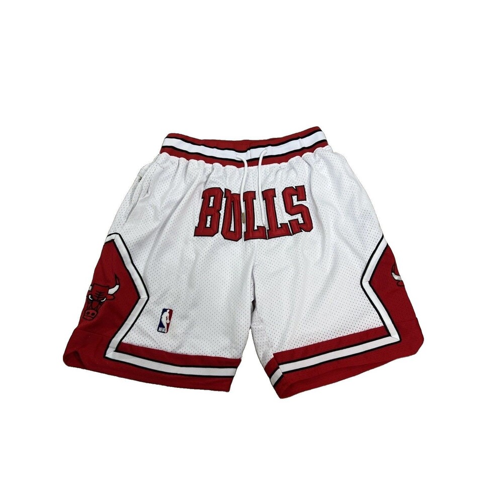 Chicago Bulls NBA Finals Mesh Shorts White Red Size M Just Don 1986-1987 Read